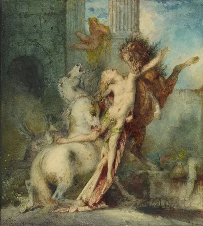 Diomedes Devoured by Horses by Гюстав Моро, 1866 — digital art print download