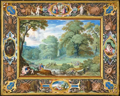 Landscape with the Story of Venus and Adonis by Ханс Бол, 1589 — digital art print download