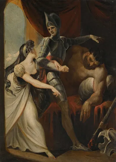 Hüon Rescuing Angela From The Giant Angulaffer, From Wieland's Oberon by Henry Fuseli — digital art print download