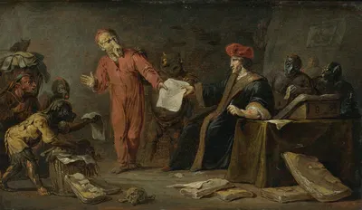 Faust Selling His Soul To Mephistopheles by Ян Янсз. Ван Бюсем — digital art print download