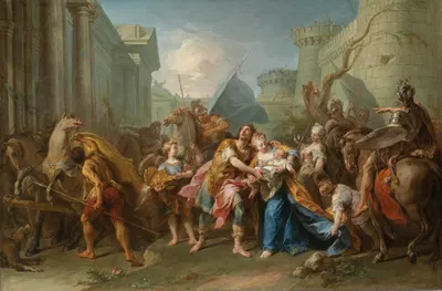Hector Taking Leave Of Andromache by Жан Ресто юный, 1727 — digital art print download