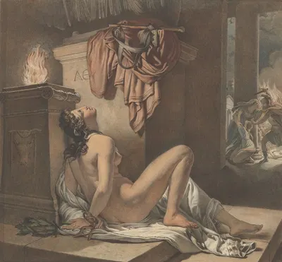 Cassandra Imploring Athena for Revenge Against Ajax by Жером-Мартен Ланглуа, 1795–1838 — digital art print download