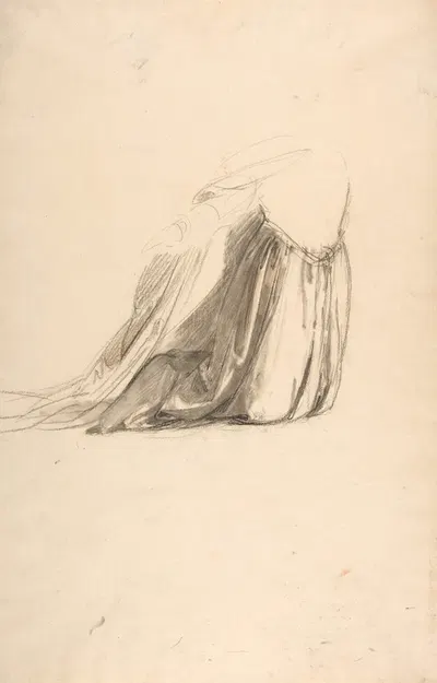 Drapery Study for Sainte Clotilde by Исидор Пильс — digital art print download