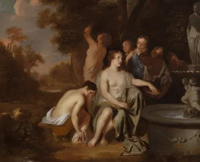 Diana and her Nymphs at a Fountain by Sir Peter Lely — digital art print download