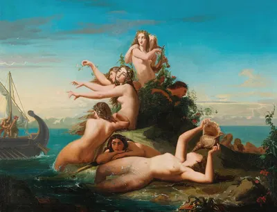 The sirens call for Odysseus by Испанская школа — digital art print download