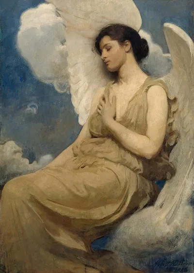 Winged Figure by Аббот Хандерсон Тейер, 1889 — digital art print download