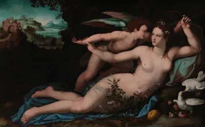 Venus Disarming Cupid by Алессандро Аллори — digital art print download
