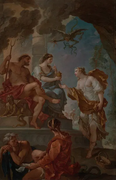 Psyche in the Underworld (Psyche Obtaining the Elixir of Beauty from Proserpine) by Шарль-Жозеф Натоир — digital art print…