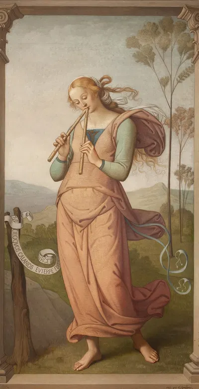 Euterpe, Muse of Poetry by Годфрид Гуффенс, 1892 — digital art print download