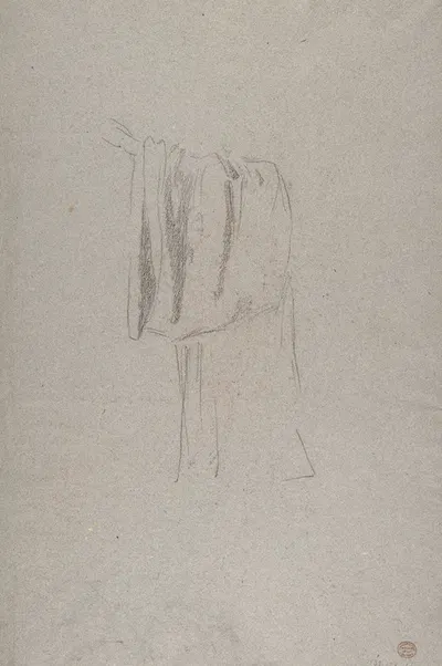 Sleeve of a Cleric; (studies for wall paintings in the Chapel of Saint Remi, Sainte-Clotilde, Paris, 1858) by Исидор Пильс…