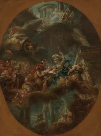 The Russian Nobility Offering the Imperial Princes to Minerva by Gabriel-François Doyen — digital art print download