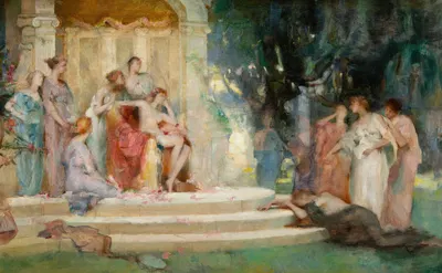 Sketch for 'Psyche before the throne of Venus' by Henrietta Rae — digital art print download