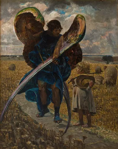 Following the Angel – Triptych (Central Part) by Яцек Мальчевский, 1901 — digital art print download