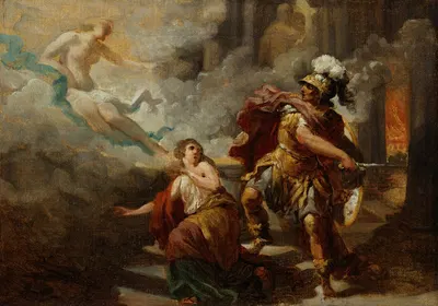 Helen Saved by Venus from the Wrath of Aeneas by Jacques Sablet, 1779 — digital art print download