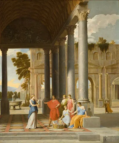 Achilles Discovered Among the Daughters of Lycomedes by Жан Лемер — digital art print download