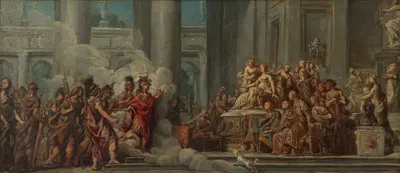 The Arrival of Aeneas in Carthage by Жан Бернар Ресто, 1772-1774 — digital art print download