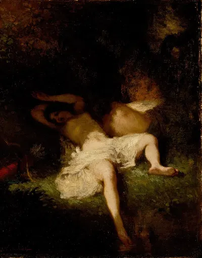 Diana Resting by Жан-Франсуа Миле — digital art print download