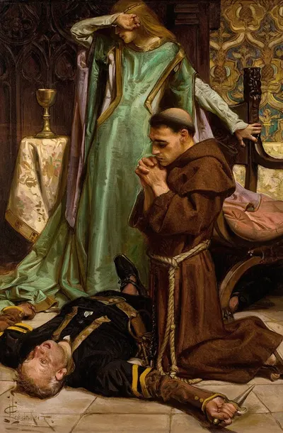The Rescue of Gismonda by Джозеф Кристиан Лейендеккер, 1906 — digital art print download