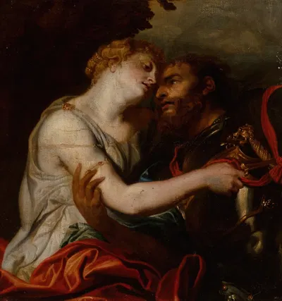 Venus disarming Mars by Последователь Антони ван Дейка — digital art print download