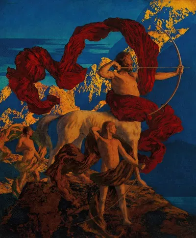 Jason and His Teacher by Максфилд Парриш, 1909 — digital art print download