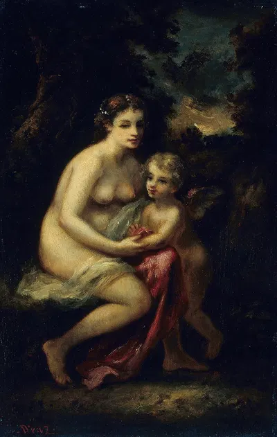 Education of Cupid by Нарцисс-Виржиль Диаз де Ла Пенья, c. 1859 — digital art print download