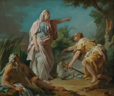 Aethra Showing her Son Theseus the Place Where his Father had Hidden his Arms by Николя-Ги Брене, 1768 — digital art print…