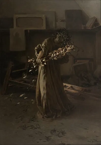 Phantoms in the Studio – Despair by Piotr Stachiewicz, 1883-1885 — digital art print download