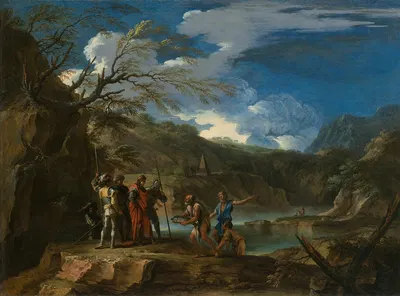 Polycrates and the Fisherman by Сальватор Роза, c. 1664 — digital art print download
