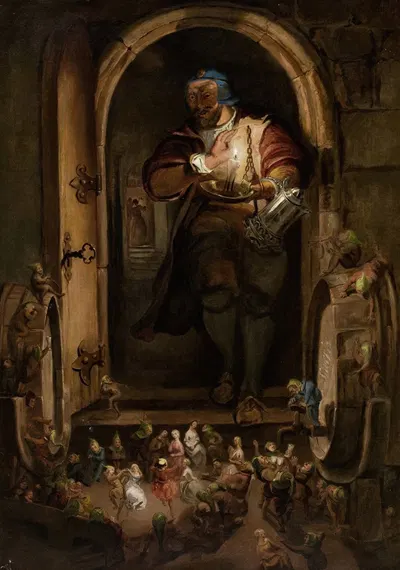 The Butler's Surprise On All Hallows Eve by William Bell Scott — digital art print download