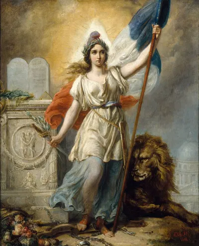 La République, esquisse pour le concours de 1848 by Александр Мари Колен, 1848 — digital art print download