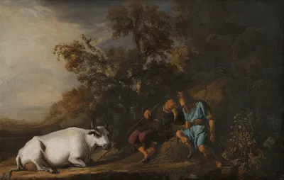 Mercury, Argus and Io by Говерт Флинк, 1635 - 1645 — digital art print download