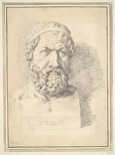 Portrait Bust of Zeno by Jan de Bisschop — digital art print download
