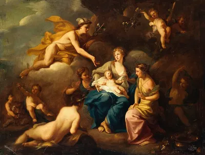 La Naissance de Bacchus by Pierre-Jacques Cazes, 1720 — digital art print download