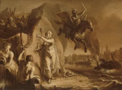 Perseus and Andromeda. Allegory of the liberation of the Netherlands by Prince Frederik Hendrik by Питер Симонс Поттер,…