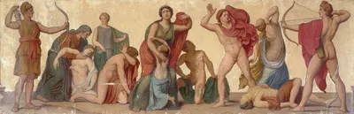 Massacre des Niobides by Себастьен Мельхиор Корню, 1860 — digital art print download