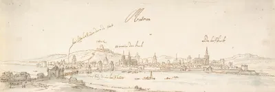 View of Mâcon Seen from the East by Ян Питерс Старший — digital art print download