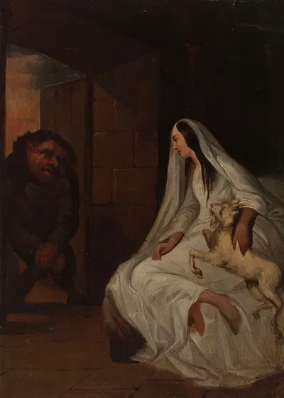 Esmeralda et Quasimodo by Антуан Жонно — digital art print download