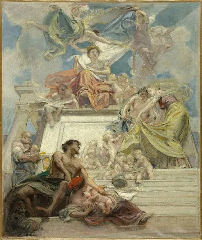 La Ville de Paris instruisant ses enfants by Diogène Maillart, 1885 — digital art print download