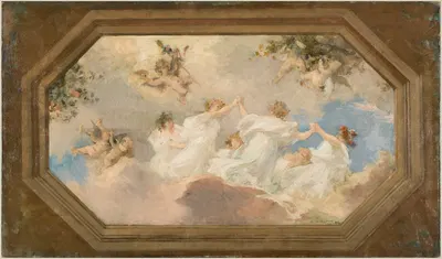Ronde des bacchantes by Edouard Michel-Lançon, 1898 — digital art print download