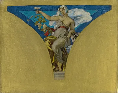 La Champagne by François Emile Ehrmann, 1891 — digital art print download