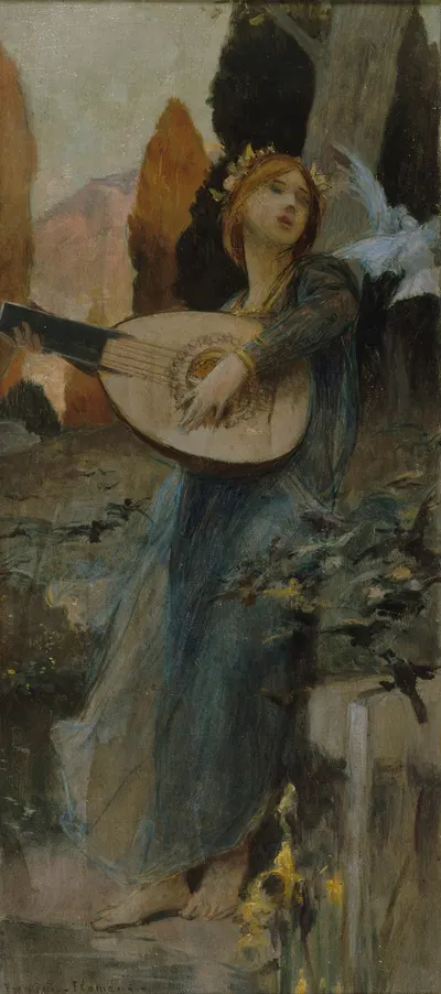 La Musique by Франсуа Фламен, 1903 — digital art print download