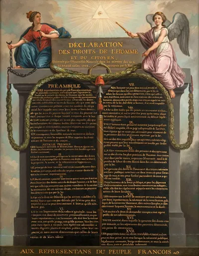 Déclaration des droits de l'homme et du citoyen. by Жан-Жак-Франсуа Ле Барбье, 1789 — digital art print download