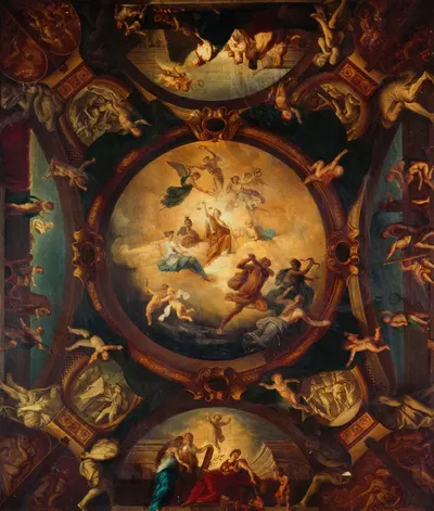 La Justice assure la Paix et protège les Arts by Теодор Пьер Николя Майо — digital art print download