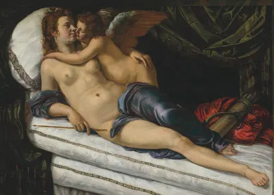 Venus and Cupid by Артемизия Джентилески — digital art print download