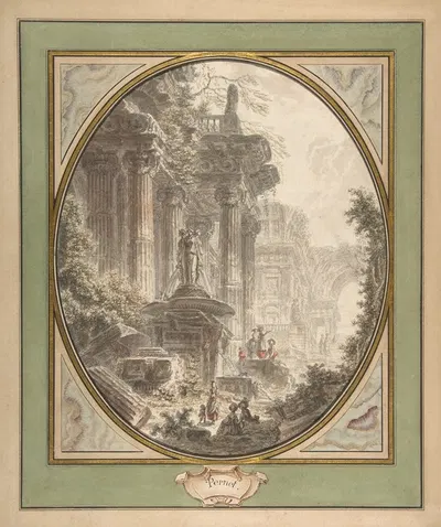 Architectural Capriccio by Jean Henri Alexandre Pernet — digital art print download