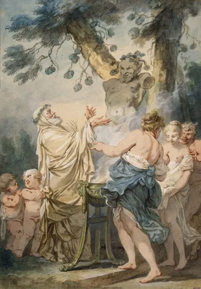 L'offrande à Pan by Жак-Филипп Карезм, 1768 — digital art print download