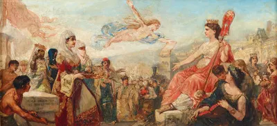 Triest allegory study by Чезаре Деллаква, 1875 — digital art print download
