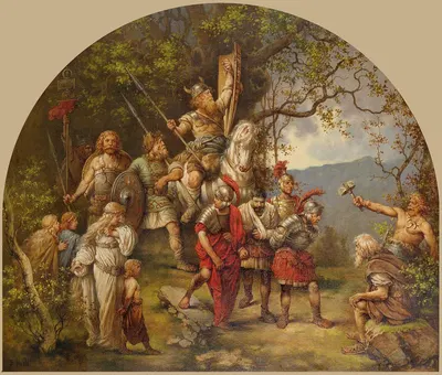 Gefangene Römer und Germanen by Даниэль Хок — digital art print download