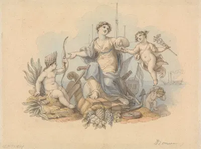 Allegory of Sea Trades by Edward Francis Burney — digital art print download