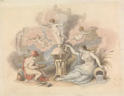 Allegory of Steam by Эдвард Фрэнсис Берни — digital art print download